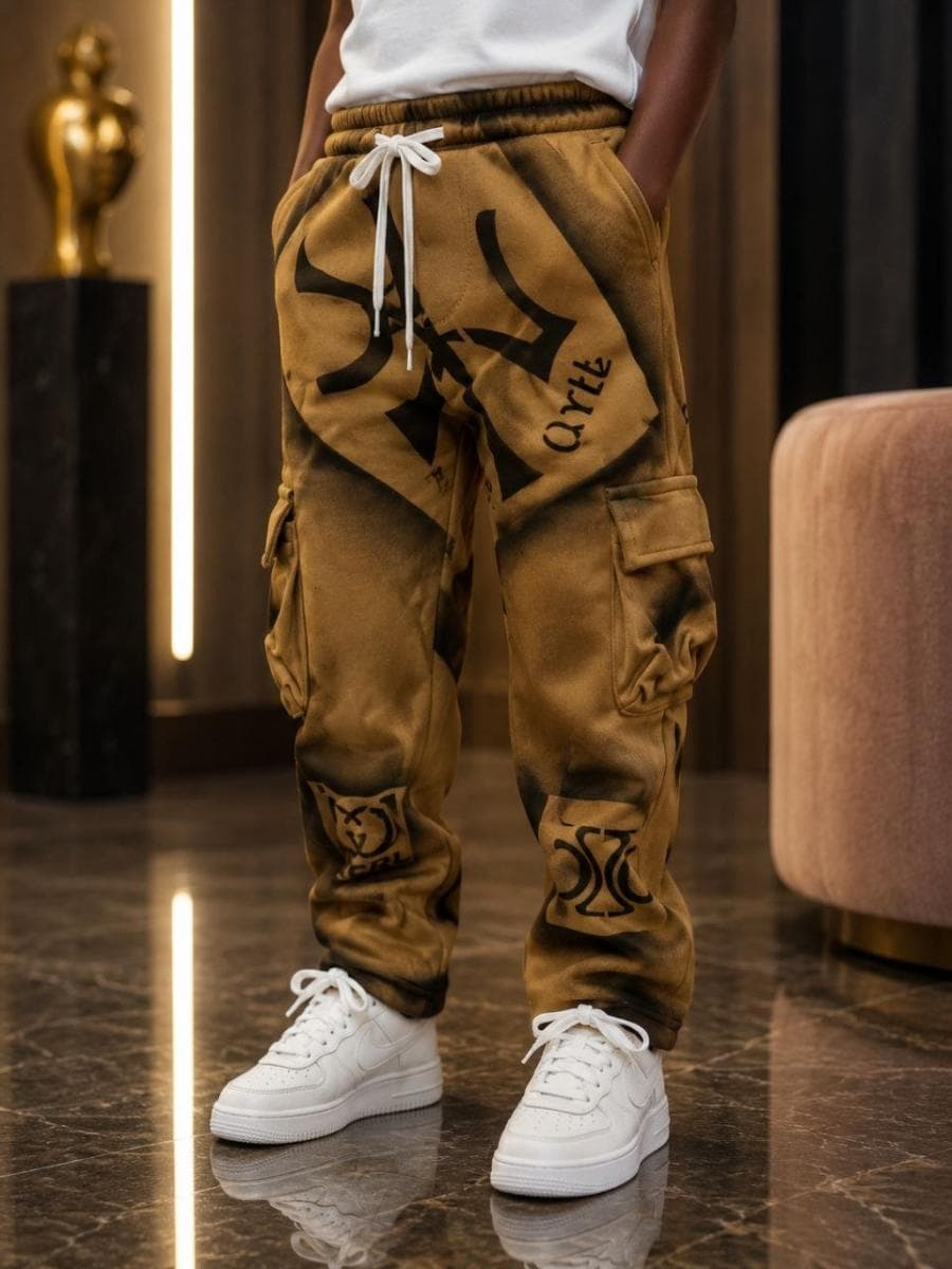 Doodle Art Cargo Combact Joggers